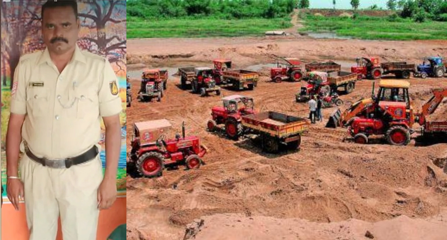 कर्नाटक: ड्यूटी पर तैनात सिपाही को रेत माफिया के ट्रैक्टर ने रौंद डाला