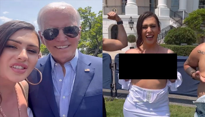 प्राइड सेलिब्रेशन के दौरान व्हाइट हाउस के लॉन में एक महिला होने का दावा करने वाला आदमी कृत्रिम स्तन दिखाता है: व्हाइट हाउस ने "उसे" प्रतिबंधित करने के लिए क्या कहा