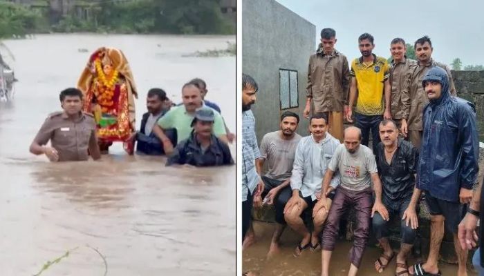 गुजरात: भारी बारिश से जूनागढ़ में बाढ़;  सेना ने 250 को बचाया