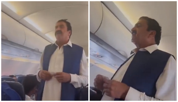 पाकिस्तानी शख्स ने उड़ान के बीच में मांगी भीख: देखें वायरल वीडियो