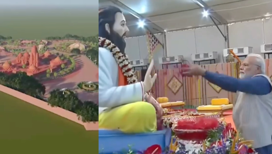 PM Modi performs Bhumi Pujan of Sant Ravidas Temple in Madhya Pradesh